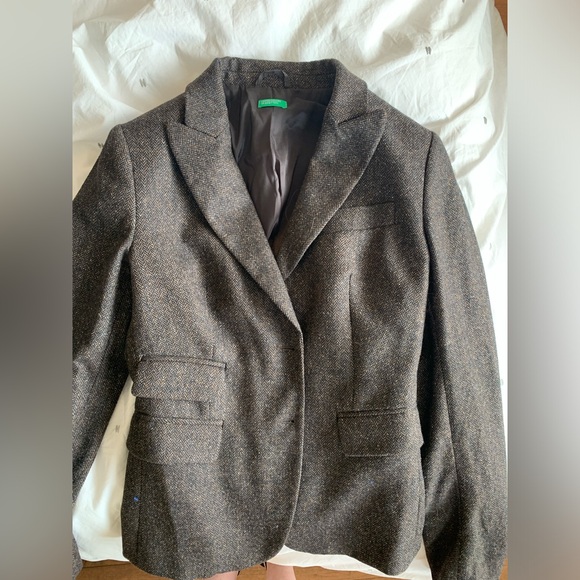 Brown tweed United Colours of Benetton suit - Picture 3 of 4